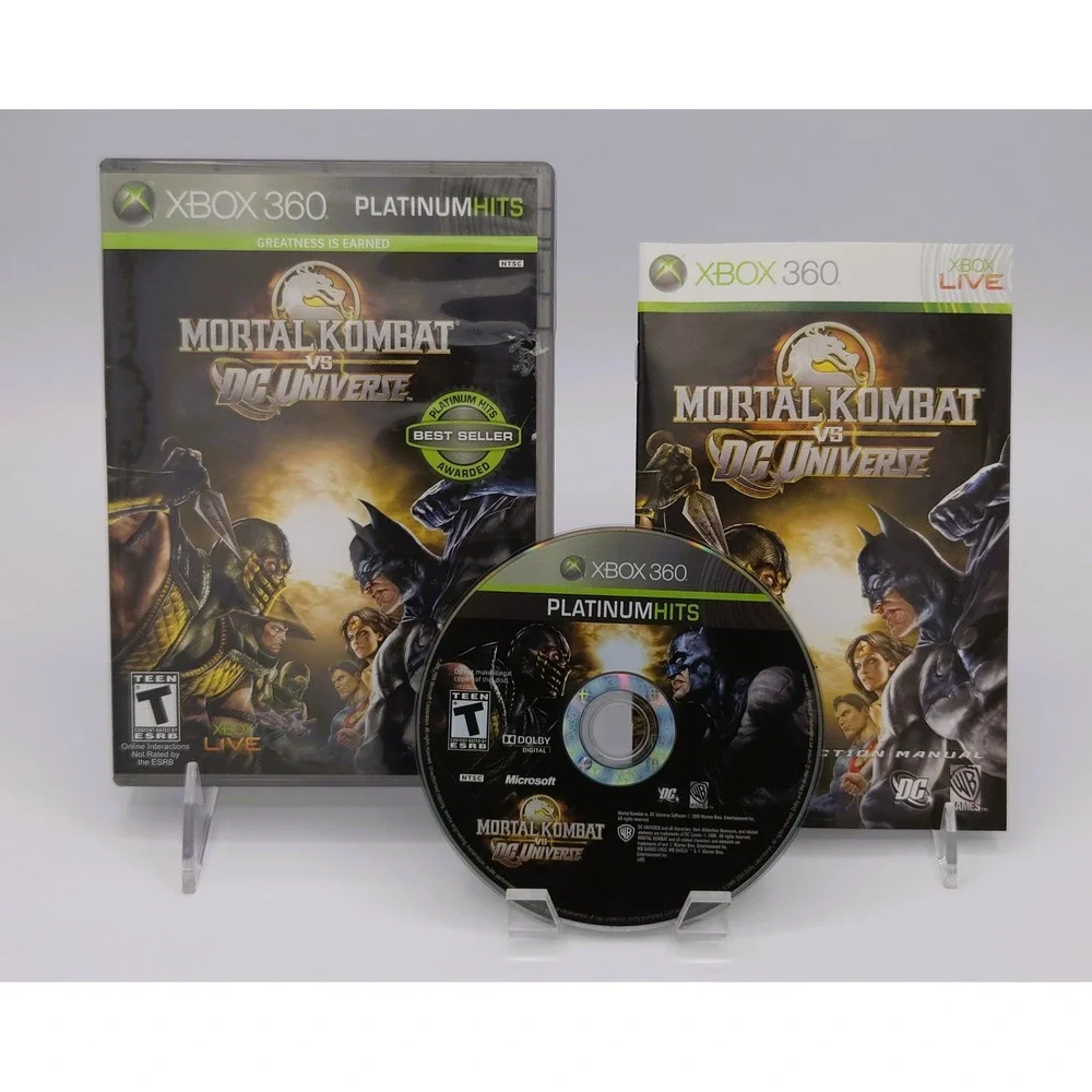 Mortal Kombat vs DC Universe Platinum Hits - Xbox 360 - CIB w/ Manual - Tested